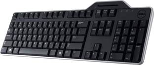 DELL KB813 Smartcard International English Wired USB Standard Desktop Keyboard Compatible with Desktop, Laptop, Mac Easy to Use,Plug and Play,Quick, Comfy Durable body