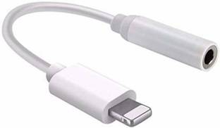 ENMORA White White Lightning to 3.5 mm Jack Audio Connector, Noise Cancelling Headphones Audio Adapter Phone Converter (MAC OS, I OS) Phone Converter (ios) Phone Converter