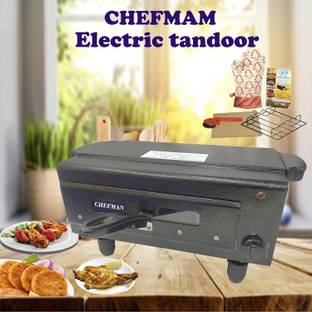 Chefman HEAT Controller Electric Tandoor & Pizza Maker With All Accessories Color Classy ( BLACK ) Electric Tandoor