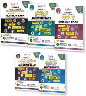 Educart TERM 1 MCQ Question Bank Class 10 Bundle 2022 - Maths, Science, English, SST & Hindi A Books (Based On New MCQs Type Introduced In 2nd Sep 2021 CBSE Sample Paper)