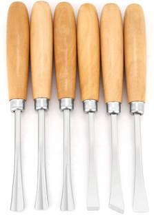 Gadariya King Professional Woodworking Chisel Tool Sets with Premium Stainless Steel Blades, Woodworking Carving Tools with Different Carving Heads & Ergonomic Wood Handles Combination Chisel Set