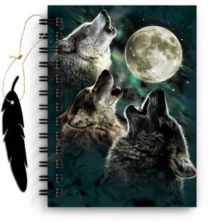 DI-KRAFT Fox Printed Diary with Bookmark for Home and office use (6*8Inch) A5 Diary Unruled 160 Pages