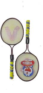 MSOB Small Badminton Racket of 2 Piece (1 Set) for Kids. Color May Vary Multicolor Strung Badminton Racquet