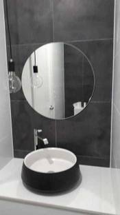 windowera FLAT EDGE POISHED / 12" INCH Bathroom Mirror