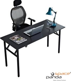 spacepanda Majestic 5 x 2 Ft Multi-Purpose Folding Ply Laminated Top Table with Metal Frame Base for Computer, Banquet, Office, Home Engineered Wood Study Table Engineered Wood Study Table