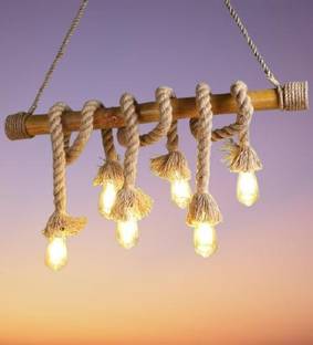 KINIS KIN-BAMBOO RASSI HANGING Decorative Hanging Lamp/Pendant Lamp/Ceiling Light to décor your Home, Bedroom, Drying Room, Living room, Restaurant and Home Decor Pendant Lamp Ceiling Lamp