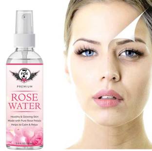 7 FOX Premium Rose Water- To Moisturise, Cleanse & Glow Face Men & Women