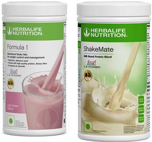 HERBALIFE FORMULA 1 ROSE & KHEER (500g) WITH SHAEMATE (500g) SET OF 2PCS * Nutrition Drink