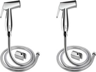 Prestige essco (ABS) Health Faucet with 1.5 mtr Flexible SS Tube and Wall Hook (Set of 2) Faucet Set