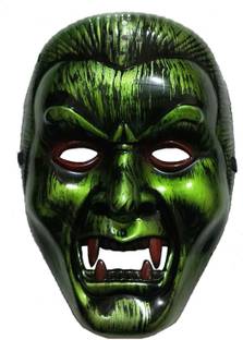 salvusappsolutions Multicolor Plastic Fancy Scary Ghost Face Mask/Costume Mask For Kids, Men & Women (Standard Size) (Green) Party Mask