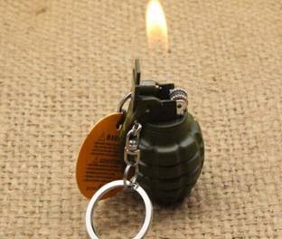 Explorer ™ Explosive Fuze Grenade Army Military Soldier Fighter Safety Bomb Design Shaped Pocket Size Lighter | Adjustable Flame And Refillable Butane Gas Function Pocket Lighter