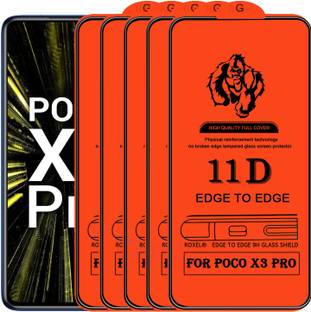 Roxel Edge To Edge Tempered Glass for Poco X3 Pro