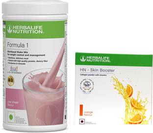 Herbalife Nutrition NEW FORMULA 1 ROSE (500g) WITH SKIN BOOSTER COLLEGEON POWDER (300g)
