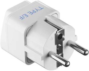 Ceptics India to Europe, Russia (Schuko) (Type E/F) Travel Plug - CE Certified, 2 Pack Worldwide Adaptor