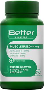 Better Nutrition MuscleBuild - Natural Ayurvedic Capsules with 8 herbs for Muscle growth & Recovery