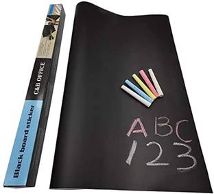 Adoere Black Board Vinyl Wall Sticker Removable Decal (45 x 200cm) Black board