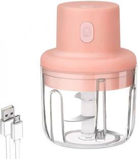 Quick Bazaar Rechargeable USB Chopper with 250ml Capacity & Vegetable & Fruit Chopper