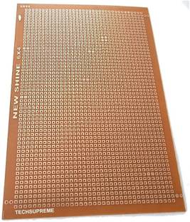 TechSupreme PCB Board single Side Strip Board 15X10 cm Soldering Trainer Electronic Components Electronic Hobby Kit