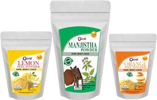OEHB Natural Orange Peel ,Manjishtha and Lemon Peel Powder (Each-50g)