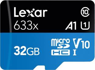 Lexar LSDMI32GBBAP633A 633X 32 GB MicroSDHC Class 10 95 Mbps  Memory Card Compatible with Computer, Camera, Tablet, Mobile