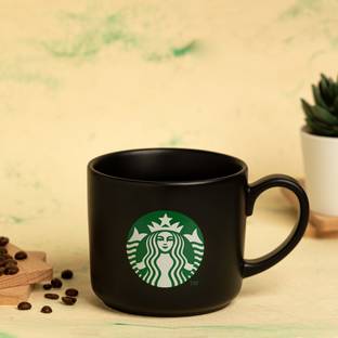 Starbucks Matte Siren Black Ceramic Coffee Mug