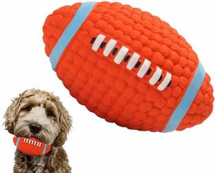 W9 Pet Products Cute Latex Squeaky Rubber Rugby Toy for Small Puppy Rubber Ball, Fetch Toy, Plush Toy, Soft Toy For Dog