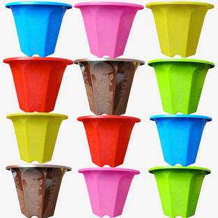 Inside Styles Decorative [Diameter 8 Inches, Height 6 Inches] Plant Container Set