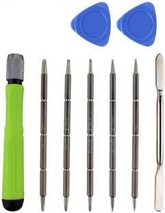 WOWSOME Laptop and Mobile opening & Repairing Tool Kit Magnetic Screwdriver Set (T2,-T4, Star 0.8-1.2mm, PH#000-1.5, PH#00-1.8, Y2.0-Y3.0mm, crowbar and 2 Plastic Triangle Openers Precision Screwdriver Set