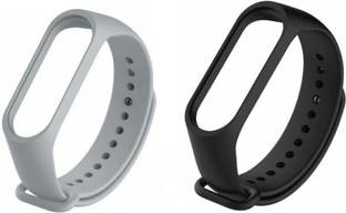 HEQA Xiaomi band 3 and band 4 strap wristband soft silicone belt (combo pack of 2 silicone band) Smart...