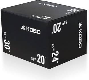 KOBO Plyometric Box 3 in 1 Jumping Exercise 20", 24", 30" -Jump Platform (IMPORTED) Stepper