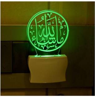 1st Time 3D Illusion Allha Multi Colour LED Night Lamp, -K50 Night Lamp