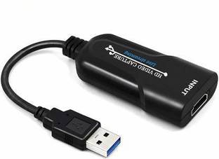 microware  TV-out Cable Full HD Audio Video Capture Card, Game Capture Card USB2.0/USB 3.0 Super Speed 1080P| HDMI to USB for Live Performance | DSLR Recording | Live Streaming | Gaming | Video Conference | Teaching