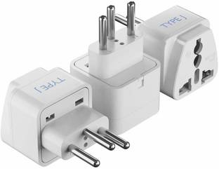 Ceptics India to Switzerland, Rwanda & More (Type J) Travel Plug - CE Certified, 3 Pack Worldwide Adaptor