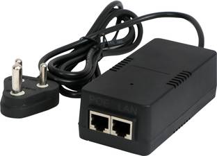 Netstar Gigabit Passive PoE Injector 24VDC 1A | Gigabit Passive PoE Adapter | With Three Pin Power Cord | Up to 100 Meters | Plug & Play | NM-G024 Lan Adapter