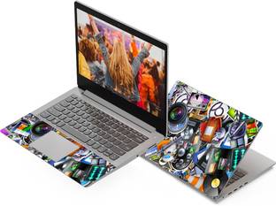 Anweshas Camera Sticker Bomb Full Panel Laptop Skins Upto 15.6 inch - No Residue, Bubble Free - Removable HD Quality Printed Vinyl/Sticker/Cover Compatible For Self Adhesive Vinyl Laptop Skin Compatible for 15.6 inch