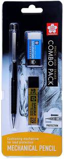 SAKURA Mechanical Pencil Starter set with lead refill and foam eraser HB-0.9 Pencil