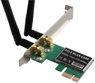LipiWorld 300Mbps PCI-E Wifi Network Card Mini PCI-E Desktop Wireless Network Card Media Streaming Device