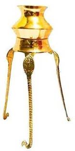 VALUE CRAFTS Shivling Stand and Abhishek Lota Kalash stand, shiva lingam stand, abhishekam stand, shiva lingam stand kalash stand lota stand shiving for home pooja stand kalash Brass