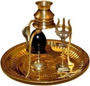 VALUE CRAFTS Shivling Stand / Shaligram stone / Kalash Stand / Shivling for home pooja Brass