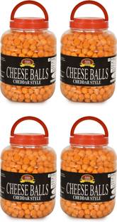 FOOD ESSENTIAL Cheese Balls (Cheddar Flavour, Plant-based Snack, Party Pack