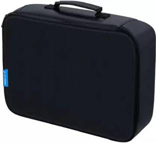 HANDCUFFS Travel File Organizer Multifunctional Waterproof 3 Layer Document Storage Bag with Lock for Laptop Passport Documents Files Certificates (Black)