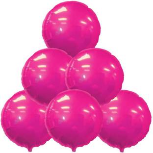 Shopperskart Solid 18" Round Ball Foil Balloons for Party Decoration Items Balloon