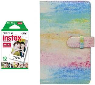FUJIFILM Instax Mini 10x1 Sheets Instant Film with Watercolor Album 96 Sheets Film Roll