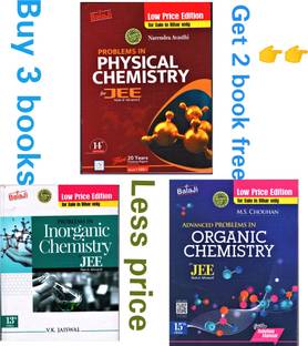 Combo Of Three Books Of - Problems In Physical Chemistry For Jee (Main & Advanced) + Problems In Inorganic Chemistry For Jee (Main & Advance) + Advanced Problems In Organic Chemistry For Jee Mains & Advanced By M.S. Chauhan With 2 Two Books Free - 21 Years Previous Year Chemistry Book And Solution Manual For Organic Chemistry