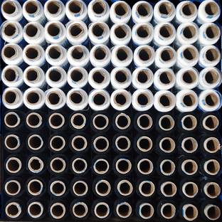 arp Sewing Thread 100 Tubes ( 50 Black & 50 White ), 100% Spun Polly 150 Mtr Thread