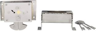 HARRISON H 0597 Center Shutter Lock 3 Keys Heavy Padlock