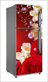 Decoration Designs 60 cm Flower WallpaperLarge Single Door Fridge Wallpaper And Decal Self Adhesive Fridge FG091 Self Adhesive Sticker