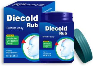 Leeford Diecold Rub For Headache and Common Cold 25ml Pack of 4