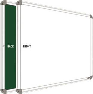 SRIRATNA Non-Magnetic Double Sided Both Side Writing one Side White Marker and Reverse Side Chalk Board Surface (Pack of 1 White & Green),Model Number_11 Green, White board