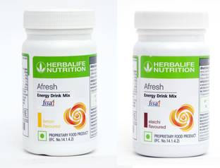 HERBALIFE Afresh Energy Drink Mix - Lemon & Elaichi Flavor For Weight Loss Combo Pack Of 2 PIECES Combo
